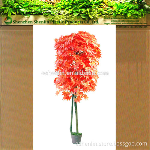 Artificial red MAPLE real trunk tree plant artificial autumn tree for indoor / outdoor